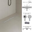 SANIVERRE - TIKA Caniveau de douche italienne compact L.120 cm acier inoxydable avec siphon 360°, drainage 36l/min - vignette