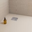 SANIVERRE - FIZEO Caniveau de douche carré motif strié 25 x 25 cm siphon anti-odeurs, drainage 36l/min, hauteur réglable - vignette