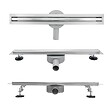SANIVERRE - TIKA Caniveau de douche italienne compact L.100 cm acier inoxydable avec siphon 360°, drainage 36l/min - vignette