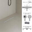 SANIVERRE - TIKA Caniveau de douche italienne compact L.100 cm acier inoxydable avec siphon 360°, drainage 36l/min - vignette