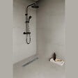 SANIVERRE - JAZY Caniveau de douche L.60 cm design linéaire, acier inoxydable, siphon anti-odeurs, drainage élevé - vignette
