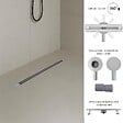 SANIVERRE - DEKI Caniveau de douche italienne slim L.120 cm acier inoxydable avec siphon 360°, drainage performant - vignette