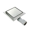 SANIVERRE - CARA Caniveau de douche carré inox 20 x 20 cm avec siphon anti-odeurs, drainage 36l/min, hauteur réglable - vignette