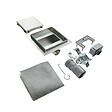 SANIVERRE - CARA Caniveau de douche carré inox 20 x 20 cm avec siphon anti-odeurs, drainage 36l/min, hauteur réglable - vignette