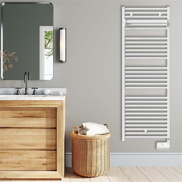 THERMOR - Radiateur sèche serviette Corsaire THERMOR électrique galbé Blanc sat. 1000W - 4723200 - large