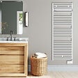 THERMOR - Radiateur sèche serviette Corsaire THERMOR électrique galbé Blanc sat. 1000W - 4723200 - vignette