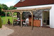 WEKA - Pergola adossée en bois 671 T5 - Vert - L.704xP.306cm - vignette