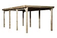 WEKA - Carport en bois massif 617 T2 toit plat - L.322xH.233xP.612cm - vignette