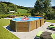 WEKA - Piscine bois 594 oval octogonal hors sol - Volume 20.4m3 -madrier 45mm - vignette