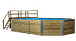 WEKA - Piscine bois 594 oval octogonal hors sol - Volume 20.4m3 -madrier 45mm - vignette