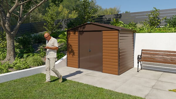 YARDMASTER - Abri de jardin en métal - L.303xH.224xP.197cm - large