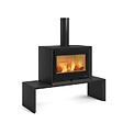 NORDICA - Banc noir pour poêle à bois DANTE - vignette