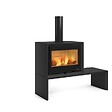 NORDICA - Banc noir pour poêle à bois DANTE - vignette