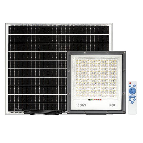 DEBFLEX - DEBFLEX - PROJECTEUR SOLAIRE 3000LM IP65 + TELECOMMANDE - large