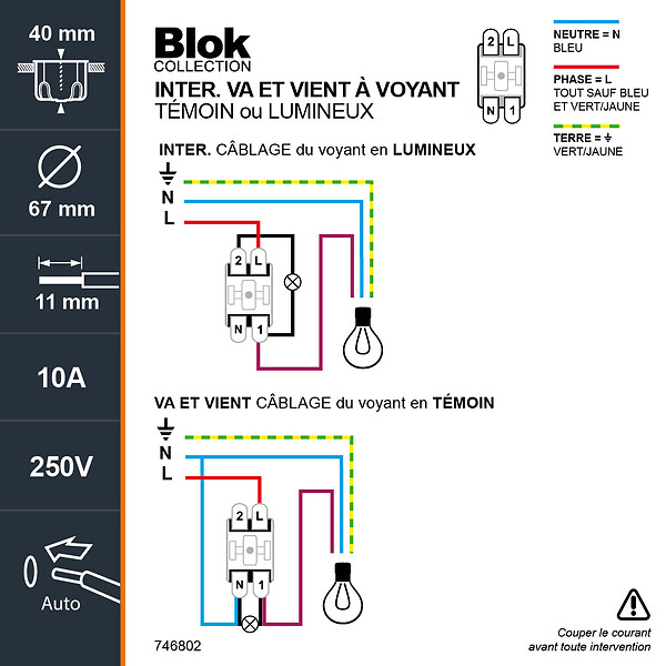 DEBFLEX - BLOK VA ET VIENT LUMINEUX BLANC - large