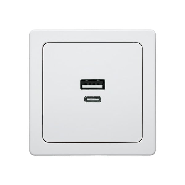 DEBFLEX - DEBFLEX - BLOK PRISE USB DOUBLE A+C 3.1A SAILLIE BLANC - large