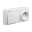 DEBFLEX - BLOK DUO VA ET VIENT+ PRISE DE COURANT 2P+T BLANC - vignette