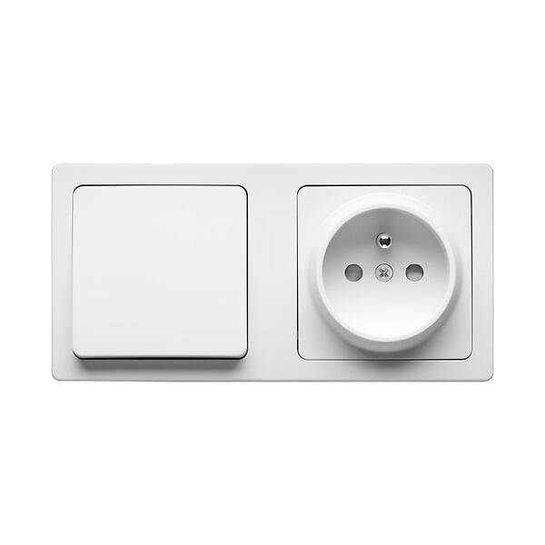 DEBFLEX - BLOK DUO VA ET VIENT+ PRISE DE COURANT 2P+T BLANC - large