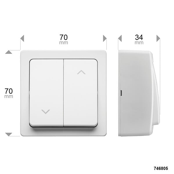 DEBFLEX - BLOK INTERRUPTEUR VOLET ROULANT BLANC - large