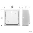 DEBFLEX - BLOK INTERRUPTEUR VOLET ROULANT BLANC - vignette