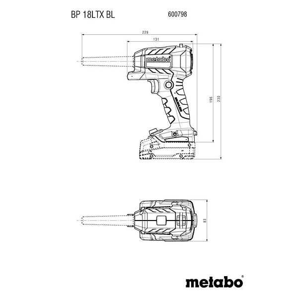 METABO - Souflette METABO BP 18 LTX BL - Pick+Mix (vendu sans batterie) en carton - large