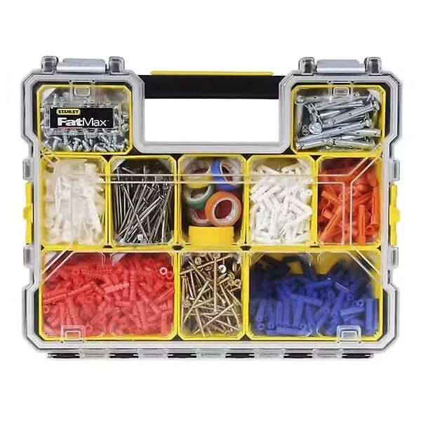 STANLEY - Organiseur étanche profondeur 106mm - 10 compartiments amovibles - fatmax - STANLEY - 1-97-518 - large