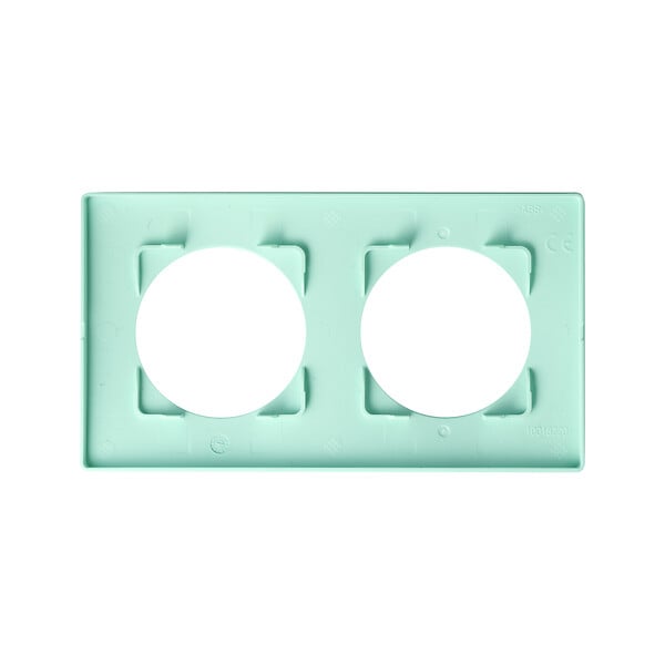 DEBFLEX - DEBFLEX - CASUAL EVO PLAQUE DE FINITION 2 POSTES VERT D'EAU - large