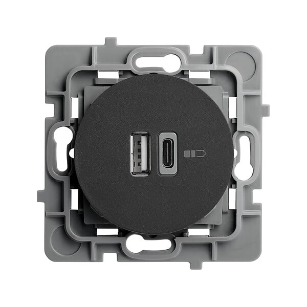 DEBFLEX - DEBFLEX - CASUAL EVO MECANISME DOUBLE USB A+C NOIR - large