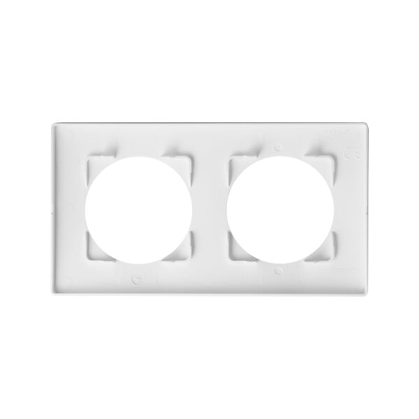 DEBFLEX - DEBFLEX - CASUAL EVO PLAQUE DE FINITION 2 POSTES BLANC PUR - large
