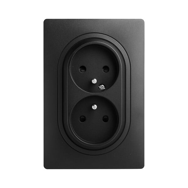 DEBFLEX - DEBFLEX - CALY DOUBLE PRISE 2P+T 1 POSTE NOIR - large