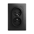 DEBFLEX - DEBFLEX - CALY DOUBLE PRISE 2P+T 1 POSTE NOIR - vignette