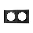 DEBFLEX - DEBFLEX - CASUAL EVO PLAQUE DE FINITION 2 POSTES NOIR INTENSE - vignette