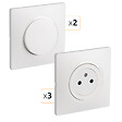 DEBFLEX - DEBFLEX - CASUAL EVO LOT COMPLET 3 PRISE 2P+T AFFLEURANT + 2 VA ET VIENT BLANC - vignette