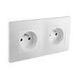 DEBFLEX - DEBFLEX - CALY DOUBLE PRISE 2P+T HORIZONTALE BLANC - vignette