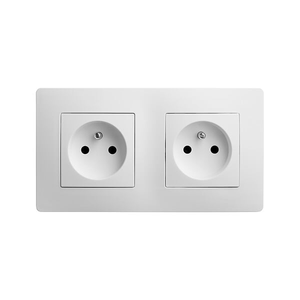 DEBFLEX - DEBFLEX - CALY DOUBLE PRISE 2P+T HORIZONTALE BLANC - large