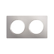 DEBFLEX - DEBFLEX - CASUAL EVO PLAQUE DE FINITION 2 POSTES GRIS PLATINE - vignette