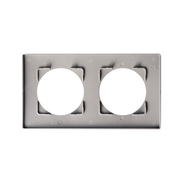 DEBFLEX - DEBFLEX - CASUAL EVO PLAQUE DE FINITION 2 POSTES GRIS PLATINE - large