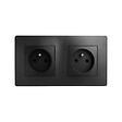 DEBFLEX - DEBFLEX - CALY DOUBLE PRISE 2P+T HORIZONTALE NOIR - vignette