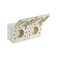 DEBFLEX - DEBFLEX - CYKLONE IP55 Prise 2P+T Double FR H Sable - 730453 - vignette