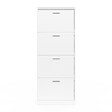ID MARKET - Meuble à chaussures 24 paires KLARK 4 portes blanc - vignette