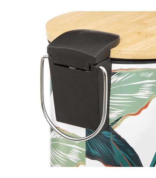 5 FIVE SIMPLY SMART - Poubelle en métal et bambou Soft Close 3 L déco Palawan - large