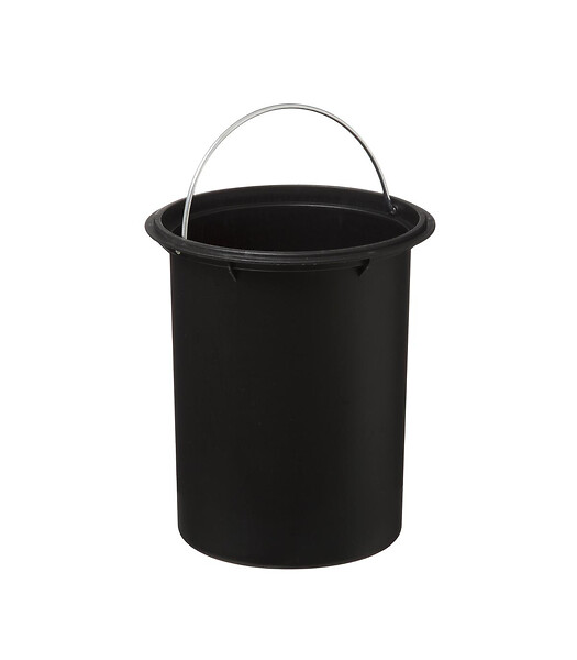 5 FIVE SIMPLY SMART - Poubelle de salle de bain en métal Gris et couvercle en Bambou 3 L - large