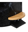 5 FIVE SIMPLY SMART - Poubelle en métal Noir marbré et couvercle en bambou 3 L - vignette