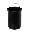 5 FIVE SIMPLY SMART - Poubelle en métal Noir marbré et couvercle en bambou 3 L - vignette