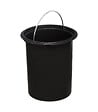 5 FIVE SIMPLY SMART - Poubelle de salle de bain en métal Noir charbon et couvercle en Bambou 3 L - vignette