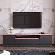 CONCEPT USINE - Meuble TV gris et bois 180 cm TYRO - vignette