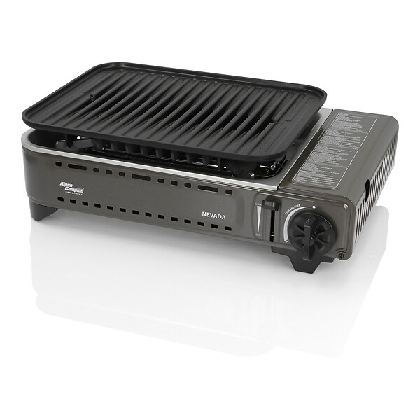 ALPENTECH - Barbecue à gaz Portable Grill 1780W + 4 Cartouches Gaz Butane Allumage Piezo + Mallette Camping ALPEN - large