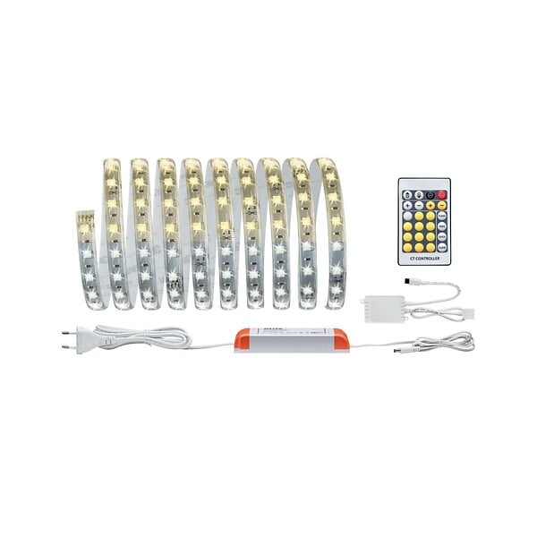 ORAC DECOR - Pack 10 m Corniche éclairage indirect + Bandeau LED + Colle CX189 Orac , Paulmann- 5,5x4,2x200cm (h x p x L) - moulure décorative polymère - large