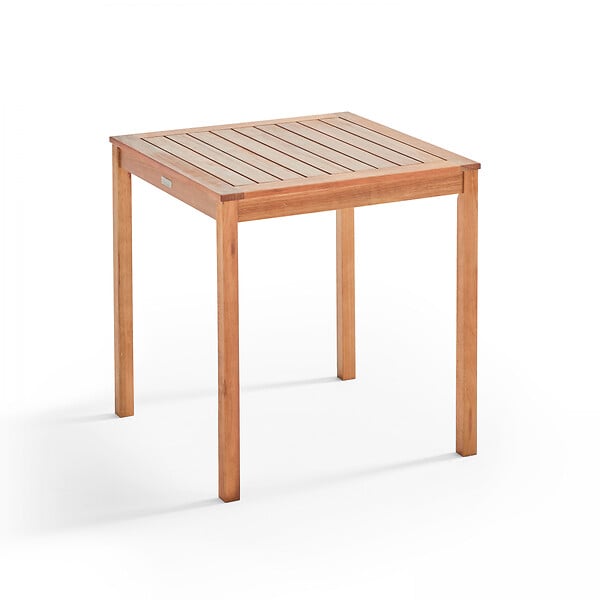 OVIALA - Ensemble table et 2 chaises pliantes en textilène et eucalyptus blanc - Sete - large