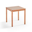 OVIALA - Ensemble table et 2 chaises pliantes en textilène et eucalyptus blanc - Sete - vignette